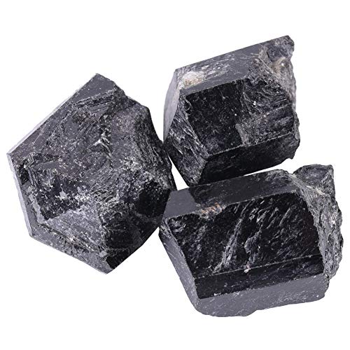 Oumefar Cristal de Cuarzo Natural Piedra curativa Mineral Negra Turmalina Kit de meditación de Roca áspera para energía Positiva