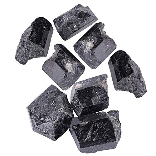 Oumefar Cristal de Cuarzo Natural Piedra curativa Mineral Negra Turmalina Kit de meditación de Roca áspera para energía Positiva
