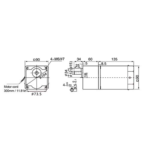 Oumefar Regulador de Velocidad de Alta torsión M560-502 220VAC Reducción de Velocidad 4 Polos para maquinaria Textil(Reduction Ratio 50K) Oumefar Regulador de Velocidad de Alta torsión M560-502 220VAC Reducción de Velocidad 4 Polos para maquinaria Textil(Reduction Ratio 50K)