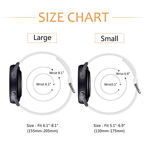 Oumida 20mm Correa Compatible con Samsung Galaxy Watch Active 40mm/Active2 40mm 44mm,Pulseras de Repuesto de Silicona Suave para Samsung Galaxy Watch 42mm/Watch 3 41mm/Gear Sport(S,Blanco) Oumida 20mm Correa Compatible con Samsung Galaxy Watch Active 40mm/Active2 40mm 44mm,Pulseras de Repuesto de Silicona Suave para Samsung Galaxy Watch 42mm/Watch 3 41mm/Gear Sport(S,Blanco)