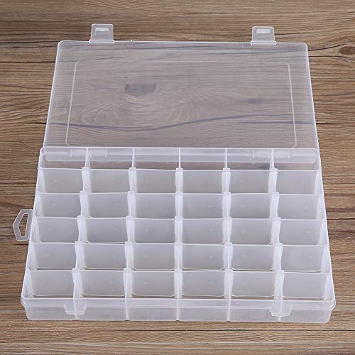 Oumij Organizador de Caja de Joyería de Plástico Contenedor de Almacenamiento 36 Ranuras Caja de Almacenamiento Ajustable Contenedor de Caja Organizador Casero para Pendientes Oumij Organizador de Caja de Joyería de Plástico Contenedor de Almacenamiento 36 Ranuras Caja de Almacenamiento Ajustable Contenedor de Caja Organizador Casero para Pendientes
