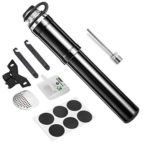 OUNDEAL 130 PSI Mini Bomba Bicicleta, Bomba de Aire Bicicleta Portátil con Válvulas Presta y Schrader, Bomba de Mano para Bicicleta Pequena OUNDEAL 130 PSI Mini Bomba Bicicleta, Bomba de Aire Bicicleta Portátil con Válvulas Presta y Schrader, Bomba de Mano para Bicicleta Pequena