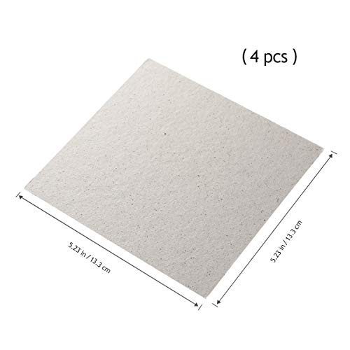 OUNONA 4pcs Mica de Placas Hojas de Microondas Horno Reparación 13 x 13cm