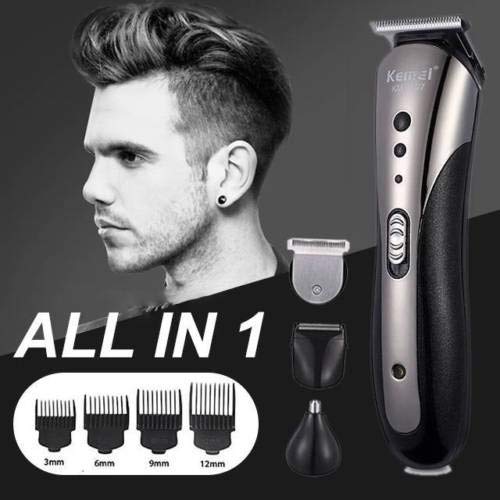 OurLeeme Beard Trimmer Kit Pelo Barba Nariz Oreja Ceja Máquina de corte de pelo inalámbrica a batería