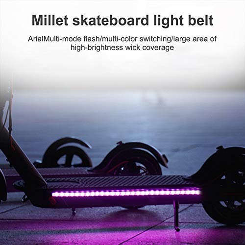 OurLeeme Luz de Scooter, Tira de luz LED Linterna Lámpara de Barra Ciclismo Nocturno Seguridad Cambio de Color Tira de luz Decorativa para patineta Scooter Decoración Interior al Aire Libre