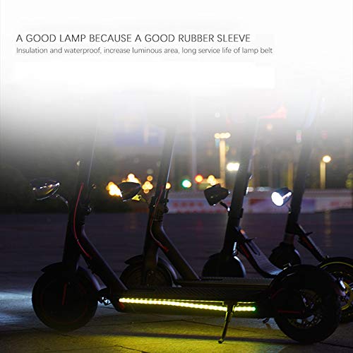 OurLeeme Luz de Scooter, Tira de luz LED Linterna Lámpara de Barra Ciclismo Nocturno Seguridad Cambio de Color Tira de luz Decorativa para patineta Scooter Decoración Interior al Aire Libre