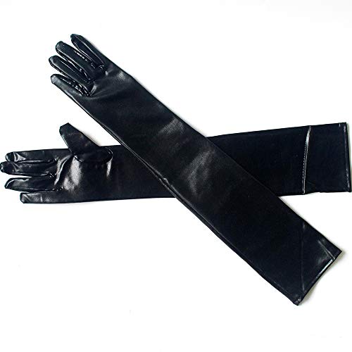 Ousyaah Guantes sexy para mujer Guantes largos de charol DS Pole Dance Performance Guantes Accesorios de ropa Guantes de cosplay, 54 cm (Negro) Ousyaah Guantes sexy para mujer Guantes largos de charol DS Pole Dance Performance Guantes Accesorios de ropa Guantes de cosplay, 54 cm (Negro)
