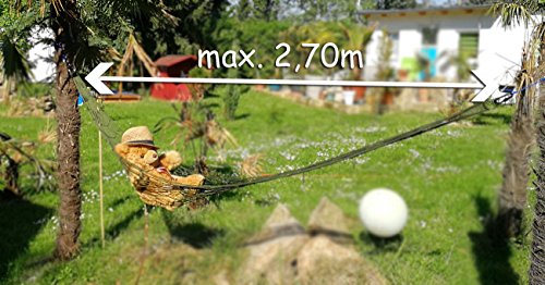 Outdoor Saxx® - Hammock - Esterilla para colgar, red de paracaídas de paracaídas para viajes, camping, jardín, con ojales para fijación, superficie de descanso de 2 m x 80 cm, color verde oliva.