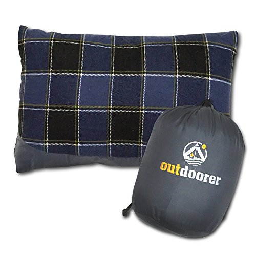 outdoorer Cojín de camping ligero a cuadros azules outdoorer Cojín de camping ligero a cuadros azules