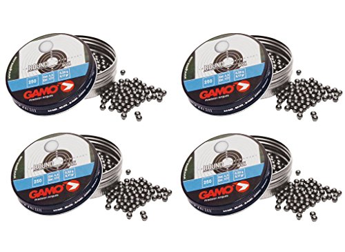 Outletdelocio. 4 latas de 250 perdigones Gamo Round Bola 4,5mm. Modelo 320324