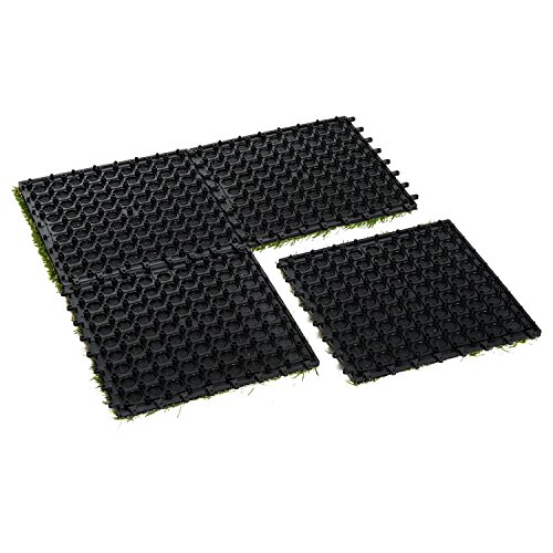 Outsunny Césped Artificial con Altura de Hierba 25mm Tipo Alfombra o Estera de Hierba Sintética de Exterior para Jardín y Terraza 30x30x3,5cm (Modelo 1: 10 Piezas) Outsunny Césped Artificial con Altura de Hierba 25mm Tipo Alfombra o Estera de Hierba Sintética de Exterior para Jardín y Terraza 30x30x3,5cm (Modelo 1: 10 Piezas)
