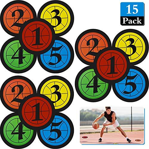 Outus 15 Marcadores de Entrenamiento de Baloncesto Marcadores de Mancha de Suelo de Número Márcador de Disco Plano 7,5 Pulgadas Marcadores Deportivos de Vinilo Outus 15 Marcadores de Entrenamiento de Baloncesto Marcadores de Mancha de Suelo de Número Márcador de Disco Plano 7,5 Pulgadas Marcadores Deportivos de Vinilo