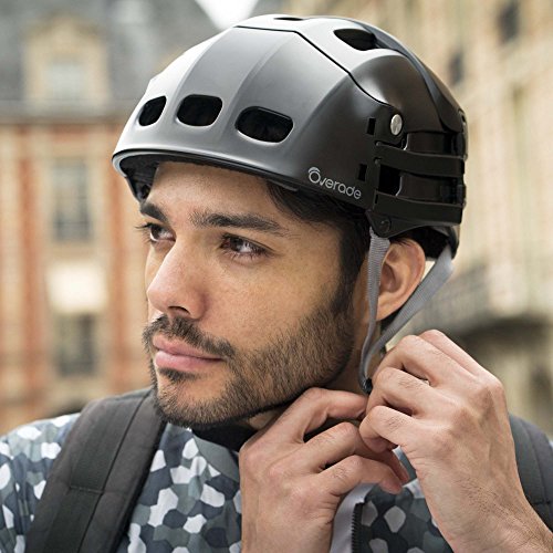 Overade Casco Plegable Plixi Fit Negro, S/M (54-58 cm)