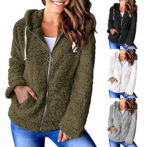 Overdose 2019 Nuevas Mujeres Chaqueta OtoñO Manga Larga Gruesa Sudadera con Cremallera Abierta Abrigo De Punto Capa Chaqueta De Invierno Abrigos Mujer Invierno Rebajas (Small, Caqui) Overdose 2019 Nuevas Mujeres Chaqueta OtoñO Manga Larga Gruesa Sudadera con Cremallera Abierta Abrigo De Punto Capa Chaqueta De Invierno Abrigos Mujer Invierno Rebajas (Small, Caqui)
