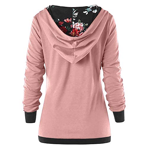 Overdose Abrigo Largo De Manga Larga con Botones OtoñO Invierno Sudaderas con Capucha OtoñO SuéTer Blusa Casual