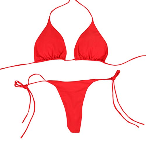 Overdose Bikinis Mujer 2019 Tanga, Mujeres Bandeau Bandage Bikini Set Push-Up Brasileño Ropa de Playa Traje de baño Color sólido Overdose Bikinis Mujer 2019 Tanga, Mujeres Bandeau Bandage Bikini Set Push-Up Brasileño Ropa de Playa Traje de baño Color sólido