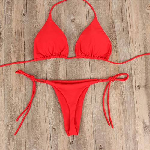 Overdose Bikinis Mujer 2019 Tanga, Mujeres Bandeau Bandage Bikini Set Push-Up Brasileño Ropa de Playa Traje de baño Color sólido Overdose Bikinis Mujer 2019 Tanga, Mujeres Bandeau Bandage Bikini Set Push-Up Brasileño Ropa de Playa Traje de baño Color sólido