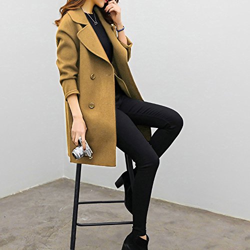 Overdose Chaqueta De Invierno para Mujer Casual Outwear Parka Cardigan Slim Coat Overcoat Invierno Abrigo