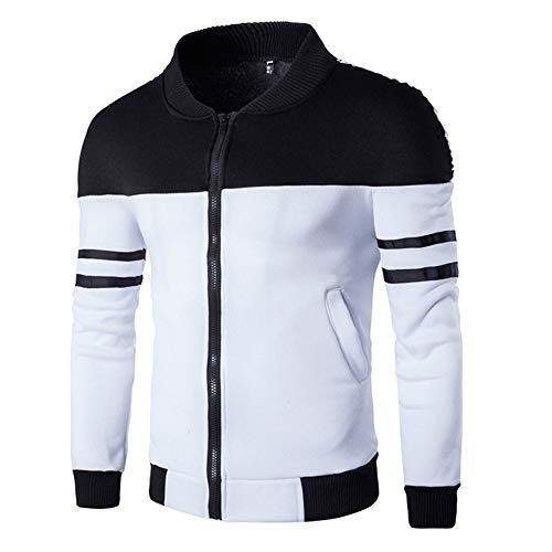 Overdose Chaquetas De Los Hombres con Cremallera Ropa Deportiva De Moda Soporte De Cuello Remiendo De Manga Larga Abrigo Mejor Venta LiquidacióN Slim Fit Prendas De Vestir Exteriores