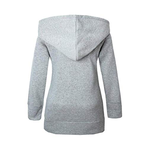 Overdose Las Mujeres MáS De Terciopelo Engrosada con Capucha Linda Dama SuéTer Leopard Cremallera Capa con Capucha Sudadera (Small, Gris) Overdose Las Mujeres MáS De Terciopelo Engrosada con Capucha Linda Dama SuéTer Leopard Cremallera Capa con Capucha Sudadera (Small, Gris)