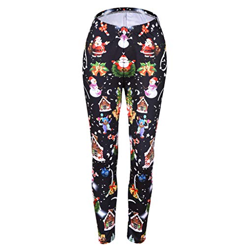 Overdose Leggings Mujeres Yoga Navidad Impresos Corriendo Deportes Pantalones De Cintura Alta Gimnasio Casual Gimnasio Entrenamiento Pantalones