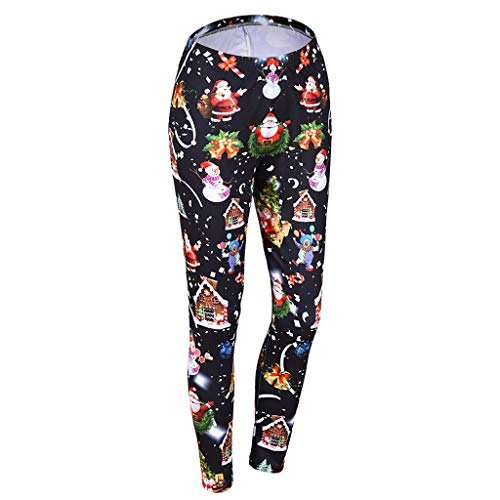 Overdose Leggings Mujeres Yoga Navidad Impresos Corriendo Deportes Pantalones De Cintura Alta Gimnasio Casual Gimnasio Entrenamiento Pantalones