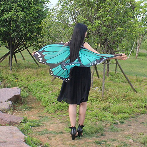 Overdose Manto Bufanda Mujeres Bohemio Mariposa ImpresióN Chal Traje Accesorio Mamá Y NiñO Alas De Mariposa Fiesta Cosplay Carnaval Gasa