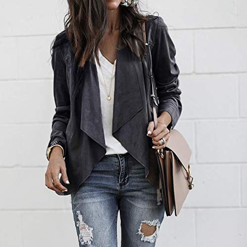 OverDose mujer De Manga Larga De Cuero Abierta Frente Corto Chaqueta De Punto De Chaqueta De Trabajo Chaqueta De Oficina Ocasional Invierno Abrigo OverDose mujer De Manga Larga De Cuero Abierta Frente Corto Chaqueta De Punto De Chaqueta De Trabajo Chaqueta De Oficina Ocasional Invierno Abrigo