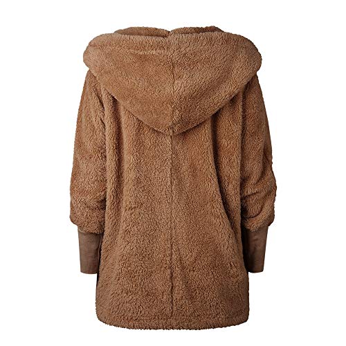 OverDose mujer SeñOras con Capucha Abrigo Mullido Moda Chaqueta De Invierno Cardigan Mejor Venta Abrigo Outwear Jumper Hairy Invierno Abrigo