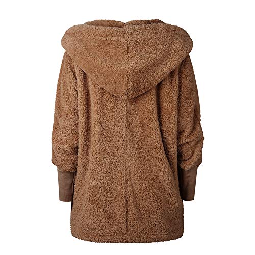 OverDose mujer SeñOras con Capucha Abrigo Mullido Moda Chaqueta De Invierno Cardigan Mejor Venta Abrigo Outwear Jumper Hairy Invierno Abrigo