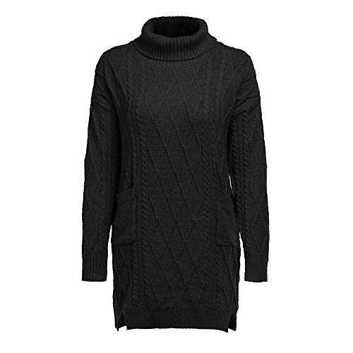 OverDose mujer Vestidos De SuéTer De Punto De Cuello Alto Falda Linda Caliente De Manga Larga con Bolsillo Holiday Sexy Mini Vestido Recto OverDose mujer Vestidos De SuéTer De Punto De Cuello Alto Falda Linda Caliente De Manga Larga con Bolsillo Holiday Sexy Mini Vestido Recto