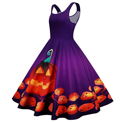 OverDose mujer Vintage Sin Mangas De Calabazas De Halloween Mejor Venta Fantasma Fiesta De Noche De Baile Vestido De Disfraces Swing OverDose mujer Vintage Sin Mangas De Calabazas De Halloween Mejor Venta Fantasma Fiesta De Noche De Baile Vestido De Disfraces Swing
