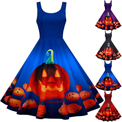 OverDose mujer Vintage Sin Mangas De Calabazas De Halloween Mejor Venta Fantasma Fiesta De Noche De Baile Vestido De Disfraces Swing OverDose mujer Vintage Sin Mangas De Calabazas De Halloween Mejor Venta Fantasma Fiesta De Noche De Baile Vestido De Disfraces Swing