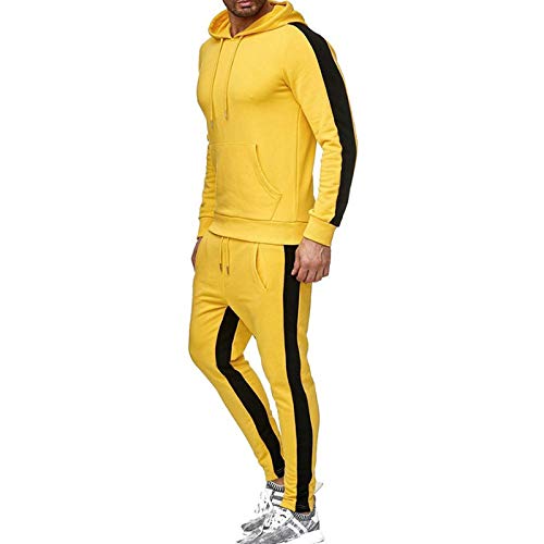 Overdose Sudadera con Capucha Otoño Casual Moda Conjunto De Manga Larga Sports Fitness Traje De Boxeo De Levantamiento De Pesas De Fútbol Set De Artes Marciales Bruce Lee Chándal De Traje Deportivo