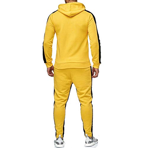 Overdose Sudadera con Capucha Otoño Casual Moda Conjunto De Manga Larga Sports Fitness Traje De Boxeo De Levantamiento De Pesas De Fútbol Set De Artes Marciales Bruce Lee Chándal De Traje Deportivo