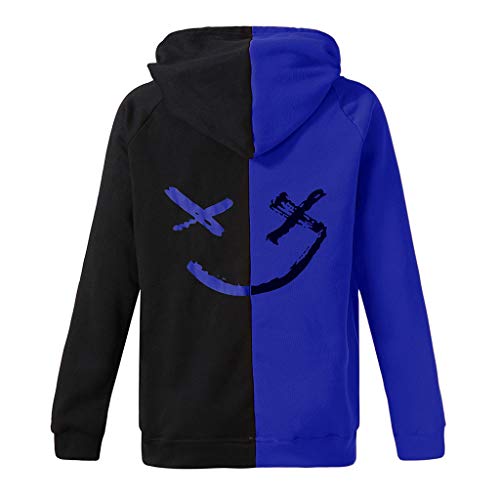 Overdose Sudadera Hombres Patchwork Slim Fit Hoodie OtoñO Moda Outwear Nueva Blusa Adolescente Top 2018 Sudadera (Large, Azul)