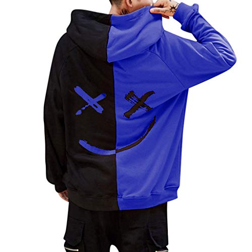 Overdose Sudadera Hombres Patchwork Slim Fit Hoodie OtoñO Moda Outwear Nueva Blusa Adolescente Top 2018 Sudadera (Large, Azul) Overdose Sudadera Hombres Patchwork Slim Fit Hoodie OtoñO Moda Outwear Nueva Blusa Adolescente Top 2018 Sudadera (Large, Azul)