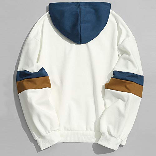 Overdose Sudadera Hombres Patchwork Slim Fit Hoodie OtoñO Moda Outwear Nueva Blusa Adolescente Top 2018 Sudadera (Medium, X-Blanco) Overdose Sudadera Hombres Patchwork Slim Fit Hoodie OtoñO Moda Outwear Nueva Blusa Adolescente Top 2018 Sudadera (Medium, X-Blanco)