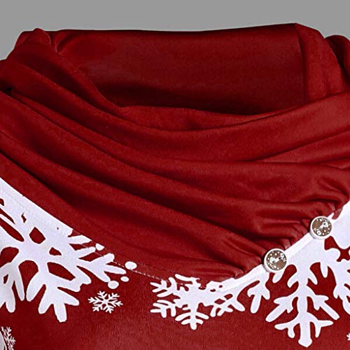 OverDose Sudadera Para Mujer De Manga Larga con Capucha Navidad Linda Ropa De Abrigo Estampado De Copo De Nieve para Mujer Tops Casuales Collar Irregular De Moda Feliz Navidad OverDose Sudadera Para Mujer De Manga Larga con Capucha Navidad Linda Ropa De Abrigo Estampado De Copo De Nieve para Mujer Tops Casuales Collar Irregular De Moda Feliz Navidad