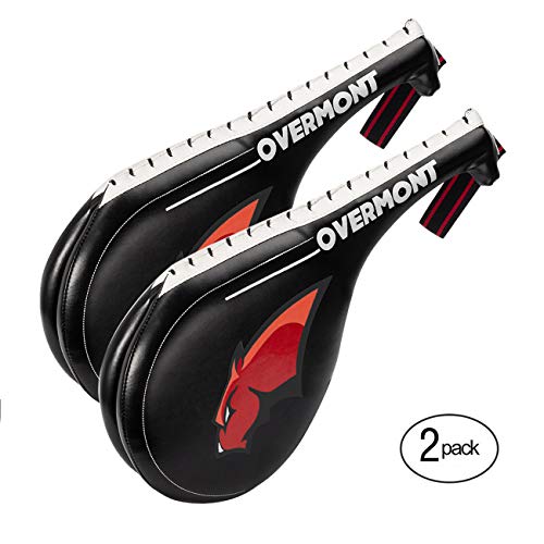 Overmont 1 par de cojín de Retroceso de Cuero PU pao Manoplas Doble Kick Pad Equipo de Artes Marciales para Boxeo Boxing Entrenamiento Taekwondo Karate Judo Jiu-Jitsu brasileño Color Negro/Rojo Overmont 1 par de cojín de Retroceso de Cuero PU pao Manoplas Doble Kick Pad Equipo de Artes Marciales para Boxeo Boxing Entrenamiento Taekwondo Karate Judo Jiu-Jitsu brasileño Color Negro/Rojo