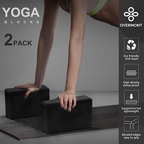 Overmont 5 en 1 Conjuntos de Iniciación, 1 Rueda de Yoga, 2 Bloques de Espuma de EVA con Correa, 1 Anillo de Extensión para Estiramientos de Espalda, Meditación Dharma Pilates,Negro Overmont 5 en 1 Conjuntos de Iniciación, 1 Rueda de Yoga, 2 Bloques de Espuma de EVA con Correa, 1 Anillo de Extensión para Estiramientos de Espalda, Meditación Dharma Pilates,Negro