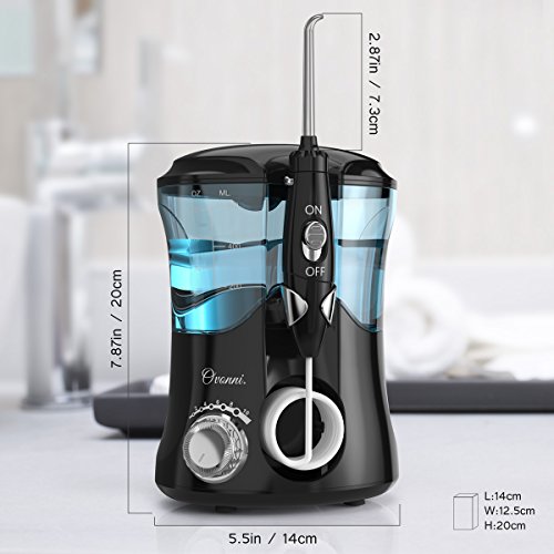 Ovonni Irrigador Dental Profesional, 7 Boquillas Intercambiables, 10 Ajustes de Presión, 600 ML de Gran Tanque de Agua, Recomendado por Dentistas y Médicos de Higiene Bucal, Cuidado Familiar Ovonni Irrigador Dental Profesional, 7 Boquillas Intercambiables, 10 Ajustes de Presión, 600 ML de Gran Tanque de Agua, Recomendado por Dentistas y Médicos de Higiene Bucal, Cuidado Familiar