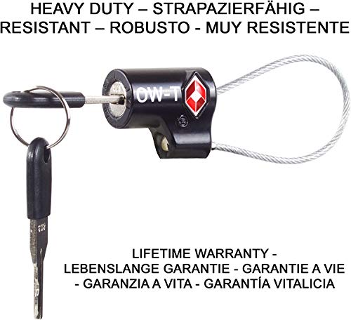 OW-Travel Candado de Cable con Llave TSA, Cable Acero Plastificado. Candado para Taquilla. Candados para mochilas y maletas. Candado Taquilla Gimnasio. TSA Candado Seguridad cable con Llaves Negro 1 OW-Travel Candado de Cable con Llave TSA, Cable Acero Plastificado. Candado para Taquilla. Candados para mochilas y maletas. Candado Taquilla Gimnasio. TSA Candado Seguridad cable con Llaves Negro 1