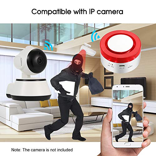 OWSOO 433MHz Sistema de Alarma Inteligente WiFi Gateway Host & Sirena 2 en 1 Control Remoto de Phone App Compatible con Amazon Alexa Voice Control Conecta con Interruptor Inteligente & Cámara WiFi OWSOO 433MHz Sistema de Alarma Inteligente WiFi Gateway Host & Sirena 2 en 1 Control Remoto de Phone App Compatible con Amazon Alexa Voice Control Conecta con Interruptor Inteligente & Cámara WiFi