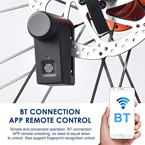 OWSOO Candado Moto Antirrobo, Candado de Huella Digital, BT Conexión, Control Remoto de App, IP65 a Prueba de Agua, Admite hasta 40 Grupos Huellas Digitales, Carga USB, Cerradura para Moto/Bicicleta OWSOO Candado Moto Antirrobo, Candado de Huella Digital, BT Conexión, Control Remoto de App, IP65 a Prueba de Agua, Admite hasta 40 Grupos Huellas Digitales, Carga USB, Cerradura para Moto/Bicicleta