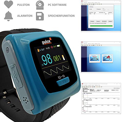 Oximetro Pulox PO-400 Pulsioximetro con Pulsera, Pantalla OLED, USB