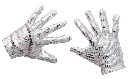 P 'Tit Payaso 30260 par de Guantes de Lentejuelas – Plata P 'Tit Payaso 30260 par de Guantes de Lentejuelas – Plata