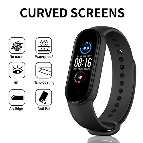 PaceBid 2 Piezas Protector para Pantalla Xiaomi Mi Band 5, Protección Completa Pet Película Suave Ultra Delgado Alta Definicion Alta Sensibilidad Protector de Pantalla para Xiaomi Mi Band 5