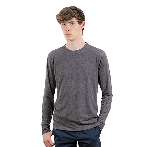 (Pack 5) Camiseta De Hombre Manga Larga Liso Algodón (Pack E, M) (Pack 5) Camiseta De Hombre Manga Larga Liso Algodón (Pack E, M)
