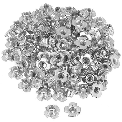Pack de 100 Tuercas En T, M3, M4, M5, M6, M8 Opcionales de Cuatro Puntas para Muebles de Carpintería, Rock, Escalada Pack de 100 Tuercas En T, M3, M4, M5, M6, M8 Opcionales de Cuatro Puntas para Muebles de Carpintería, Rock, Escalada